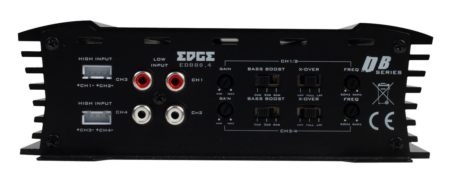 EDB80.4LITE-E2 | EDGE DB Series 4 Channel 640 watts Amplifier