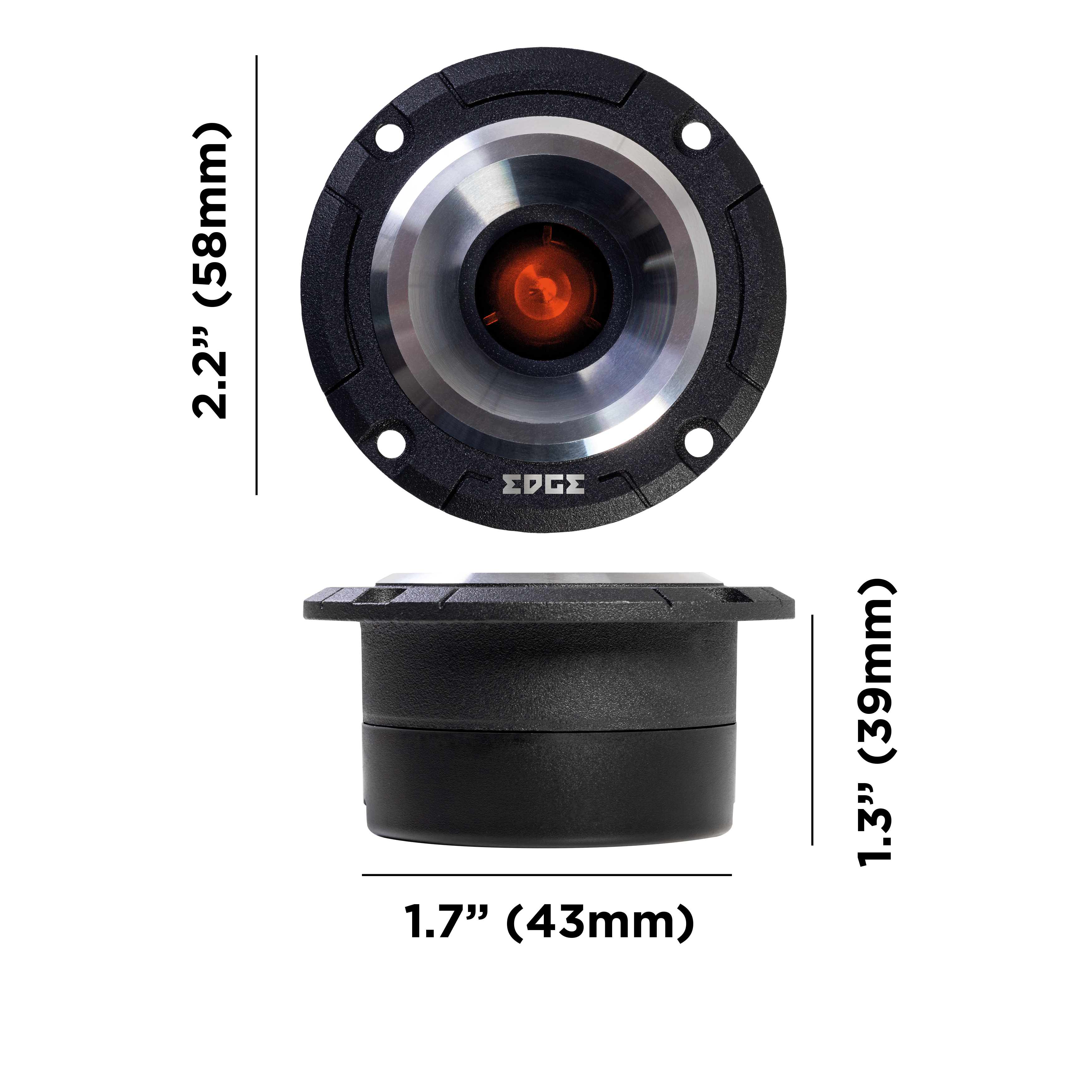 2.2 inch Car Pro Audio Tweeters 115 Watts | EDGE EDSPRO22T