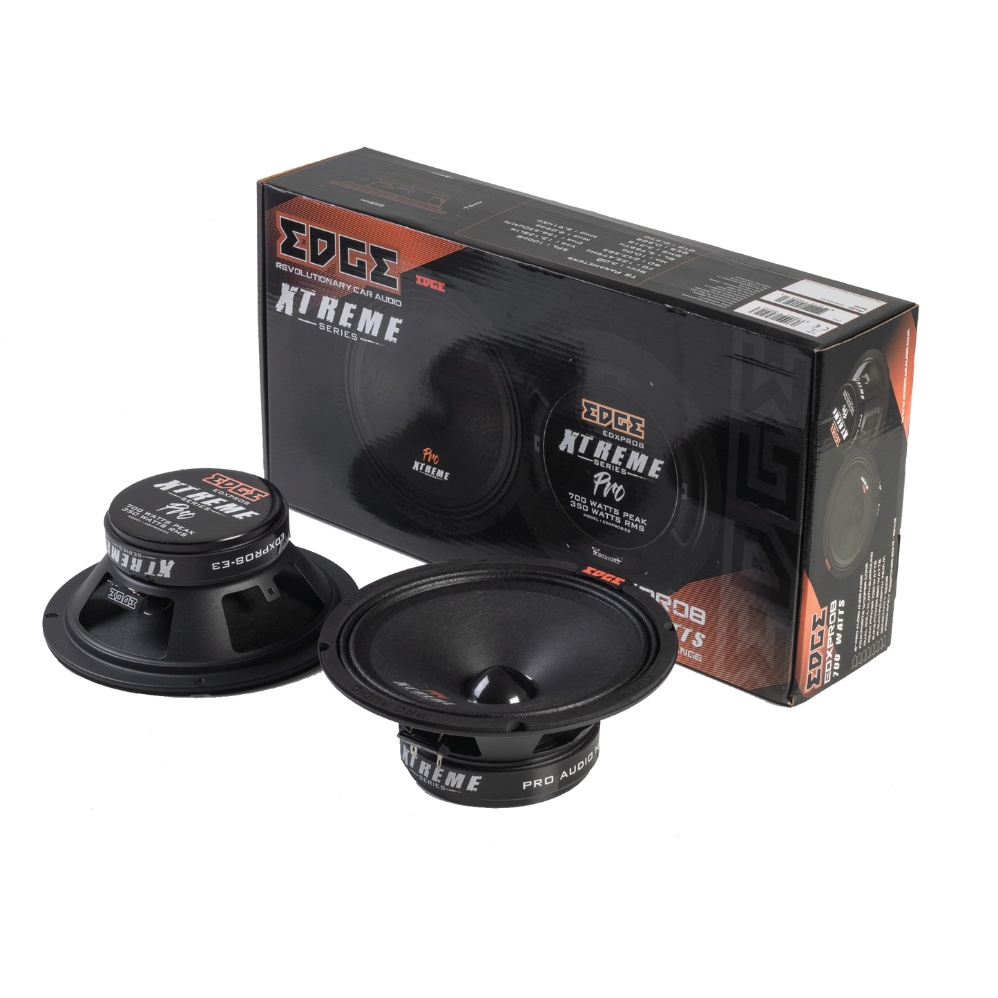 EDXPRO8-E3 | EDGE Xtreme Series 8 inch 700 watts 98dB Pro Audio Midrange Speaker - Pair