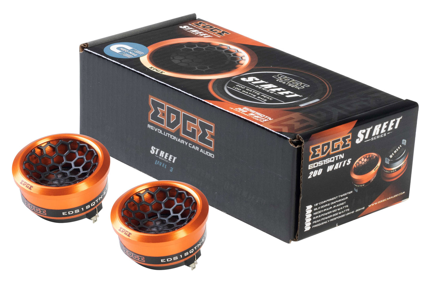 EDS1SQTN-E1 | EDGE Street Series 1.9 inch 200 watts 96dB Silk Dome Tweeters - Pair