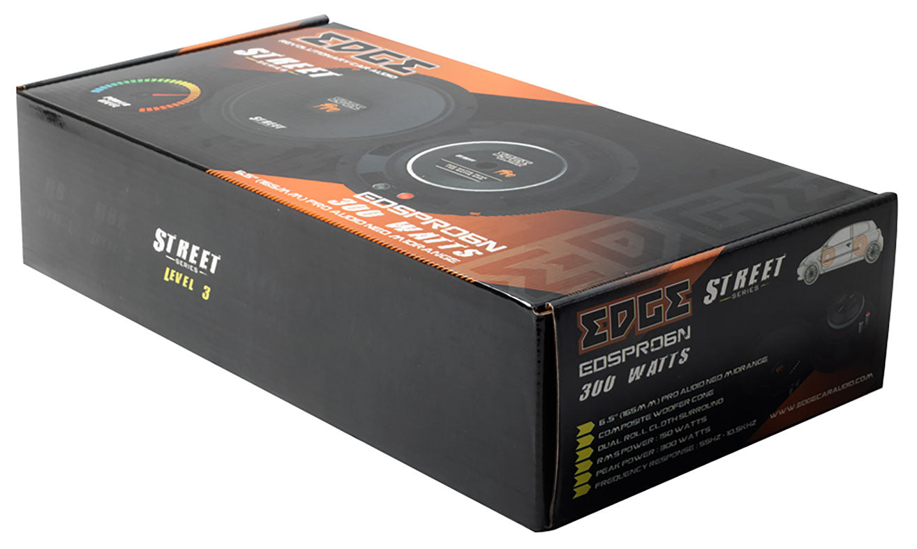 EDSPRO6N-E0 | EDGE Street Series 6.5 inch 300 watts Neodymium Magnet Pro Audio Midrange Speakers - Pair