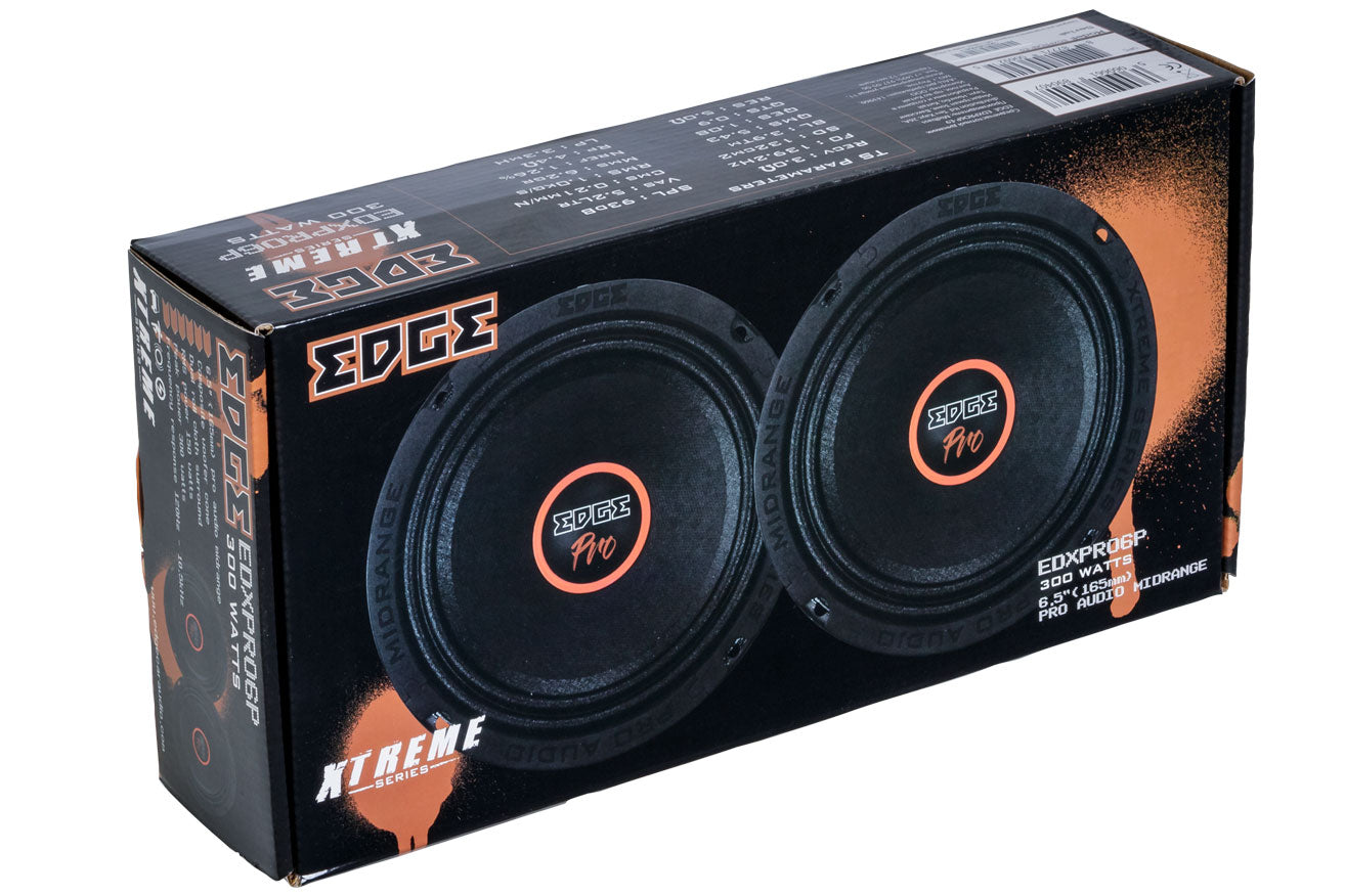 EDXPRO6P-E9 | EDGE Xtreme Series 6.5 inch 300 watts 95dB Pro Audio Midrange Speakers - Pair