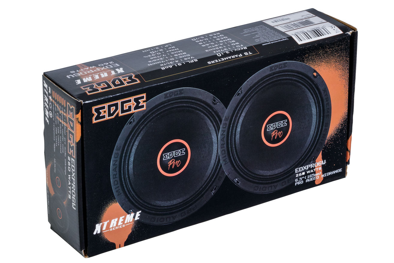 EDXPRO6W-E9 | EDGE Xtreme Series 6.5 inch 240 watts 94dB Pro Audio Midrange Speakers - Pair