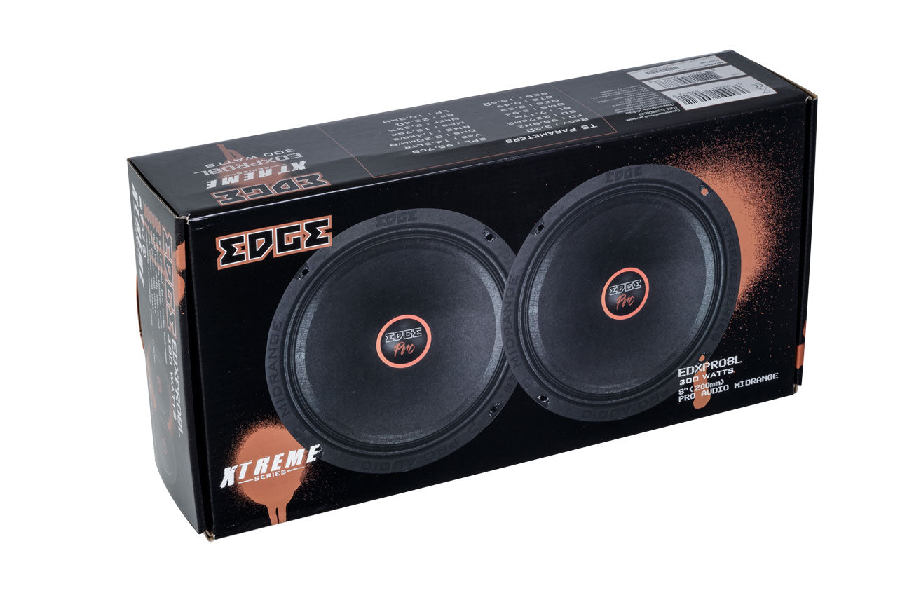 EDXPRO8L-E9 | EDGE Xtreme Series 8 inch 300 watts 94dB Pro Audio Midrange Speakers - Pair