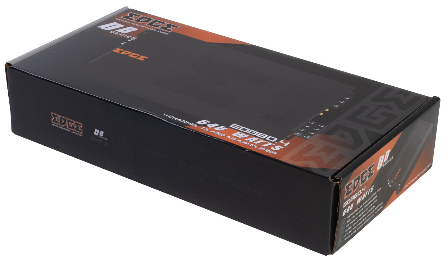 4 Channel Amplifier 640 Watts | EDGE EDB80.4LITE-E2 – Edge Car Audio
