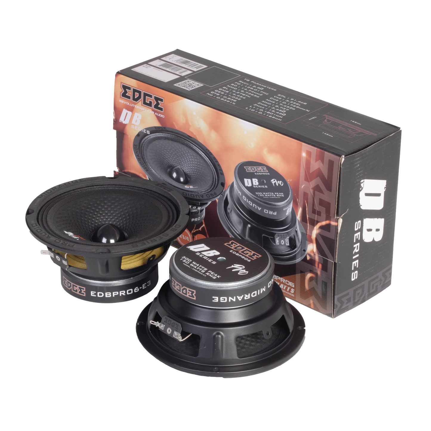 EDBPRO6-E3 | EDGE DB Series 6.5 inch 300 watts 98dB Pro Audio Midrange Speaker - Pairs