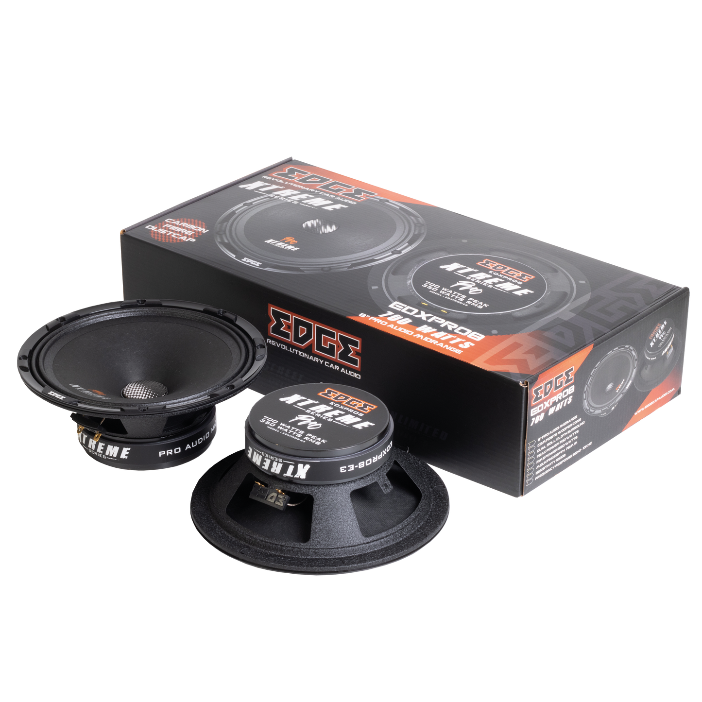 EDXPRO8-E3 | EDGE Xtreme Series 8 inch 700 watts 98dB Pro Audio Midrange Speaker - Pair